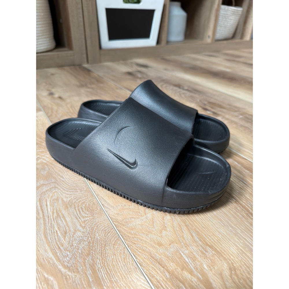 Nike Calm Slide Black Mens 7 Womens 8 Foam Sandals Slides FD4116-001 Comfort